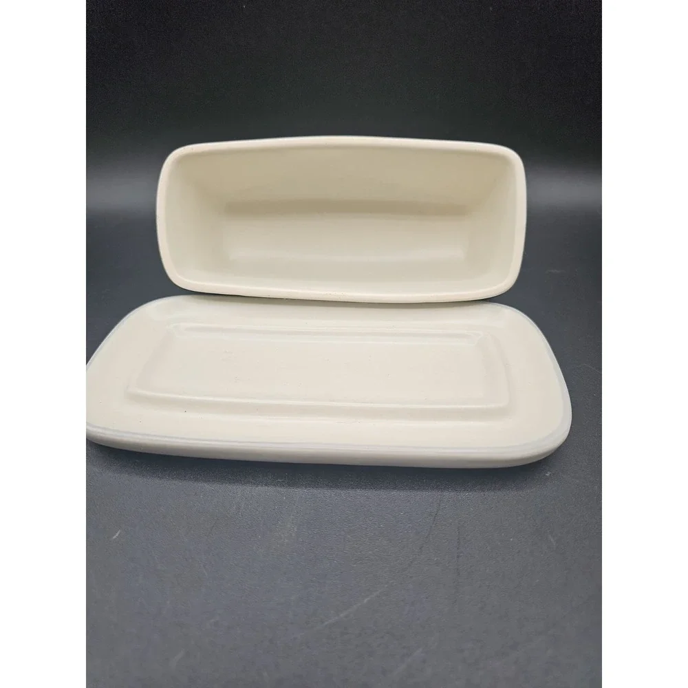 Pfaltzgraff Heirloom Covered Butter Dish Stoneware Vintage